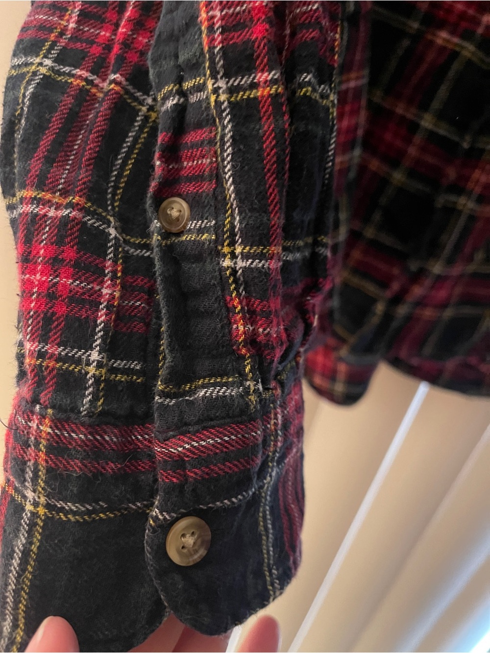 Chaps Plaid Red and Black Button-up Flannel - Picture 6 of 7